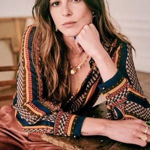 Sezane Tianna Shirt in Maya Print